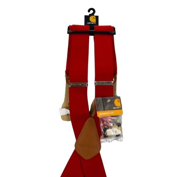 Carhartt Suspenders With Buttons 2” Red NEW - Picture 4 of 9